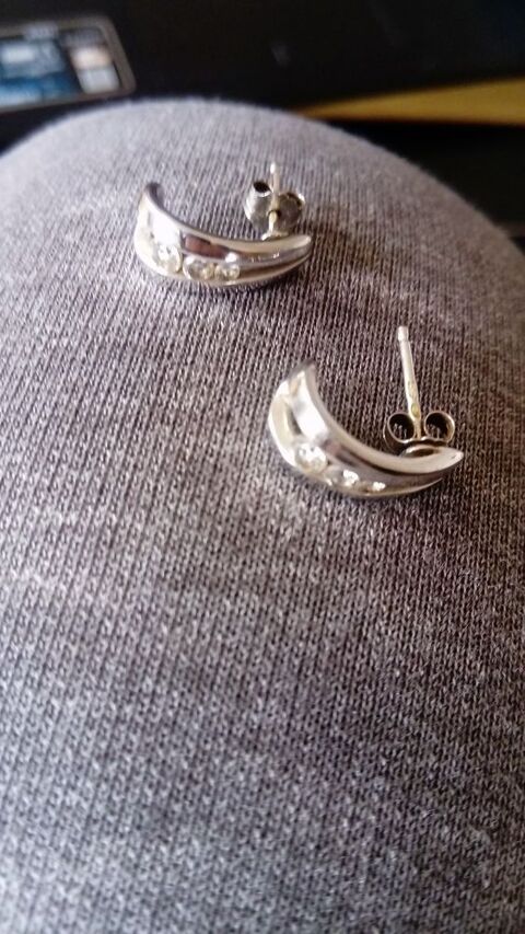 Boucles d'oreilles zircon et argent 20 Toulouse (31)