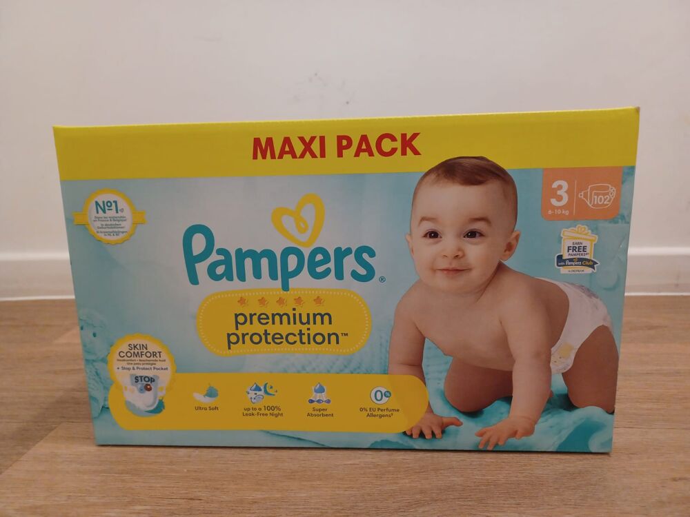 Maxipack Couches PAMPERS Baby -dry et Harmonie Taille 2 &agrave; 6 Pu�riculture