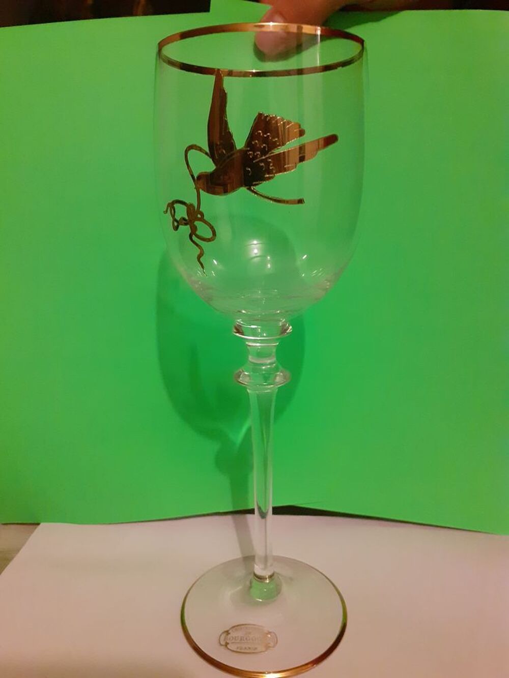 Un verre Cristal de Bourgogne Décoration