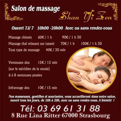 Salon de massage SHAN YI ZEN 0 67000 Strasbourg