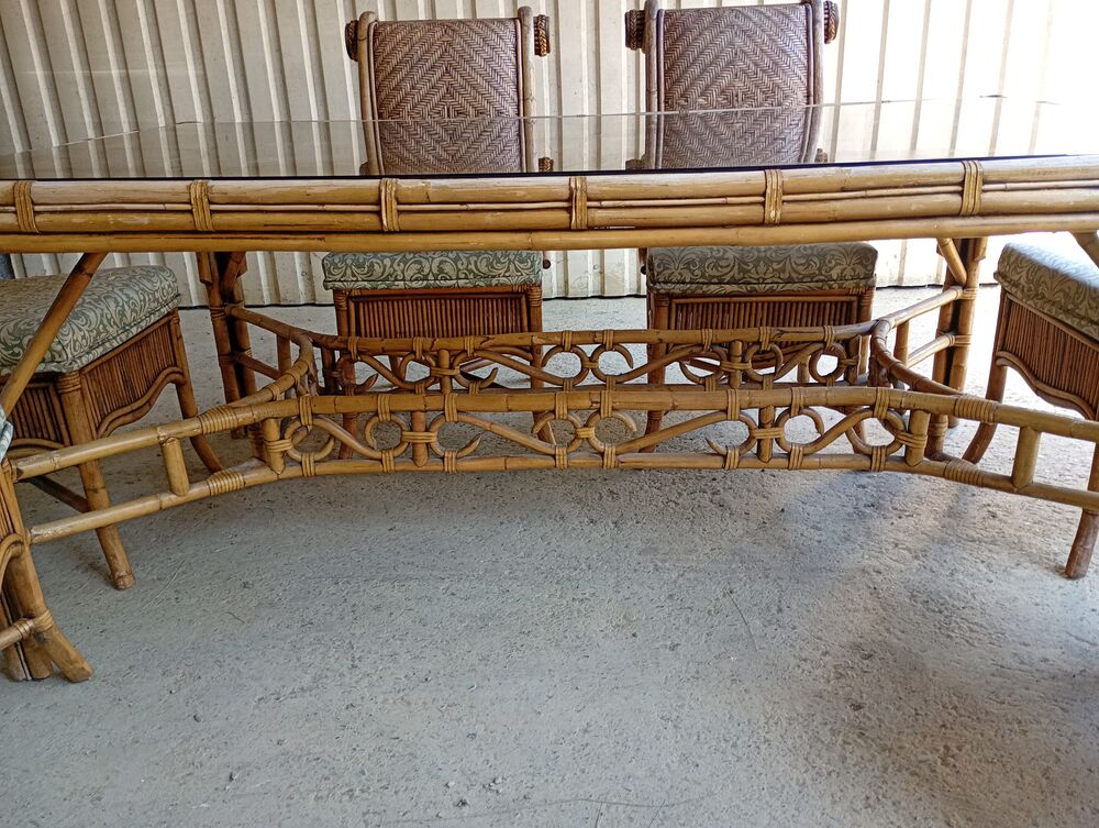SALON DE JARDIN BAMBOU STYLE COLONNIAL Meubles