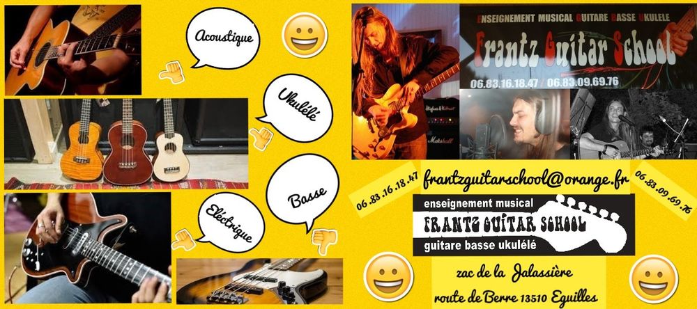   Cours de Guitare, Guitare basse, Ukulélé 