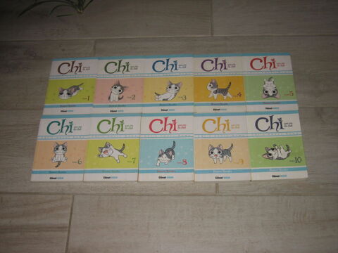 lot 10 mangas CHI UNE VIE DE CHAT 1 a 10 complet GLENAT 40 C�zy (89)