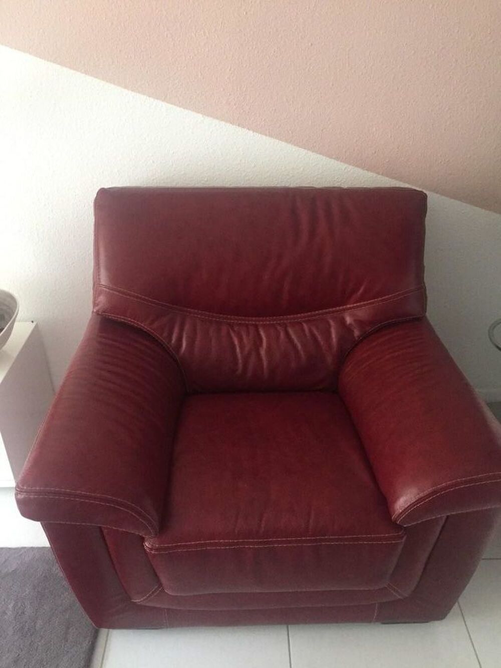  Fauteuil cuir bordeaux Meubles