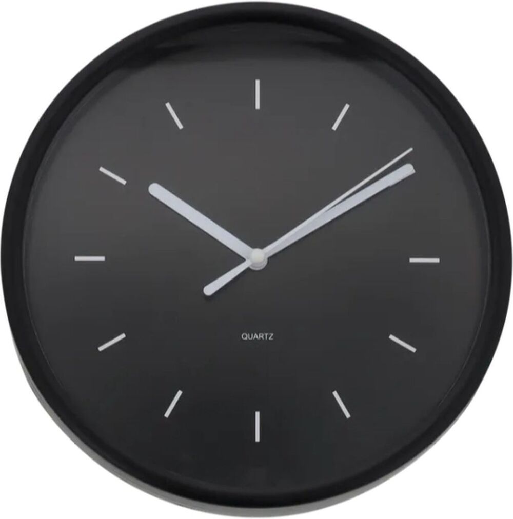 Horloge murale analogique noire 20 cm Décoration