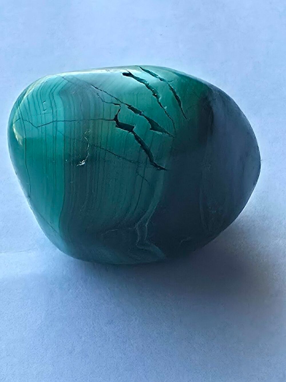 Malachite Naturelle du Katanga (RDC)-Splendide Galet Poli 37g 