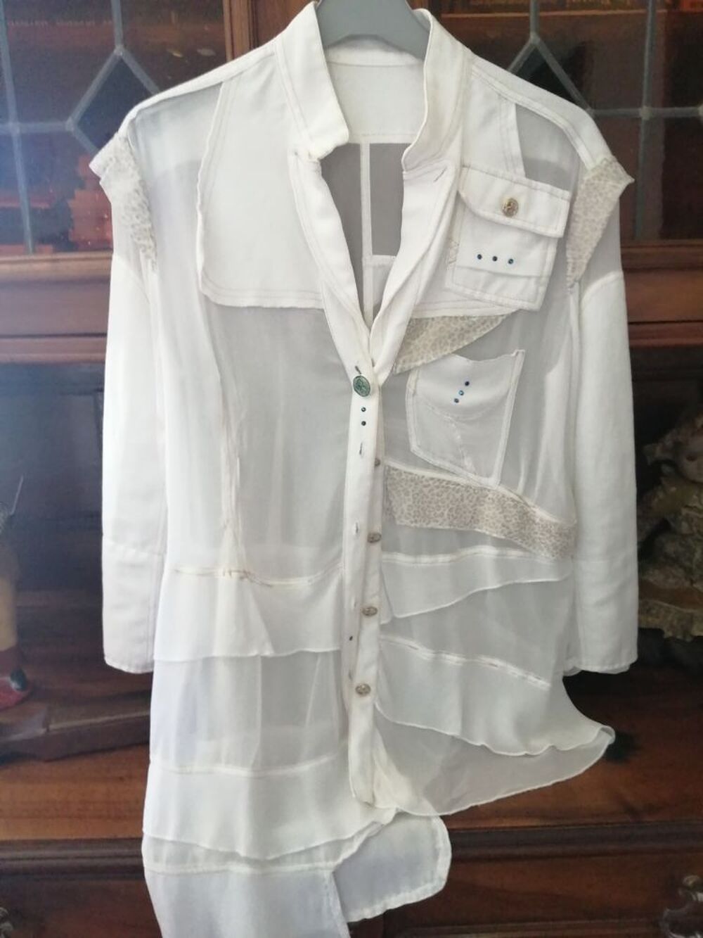 CHEMISIER BLANC ELISA CAVALETTI COTON ET VOILE Vêtements