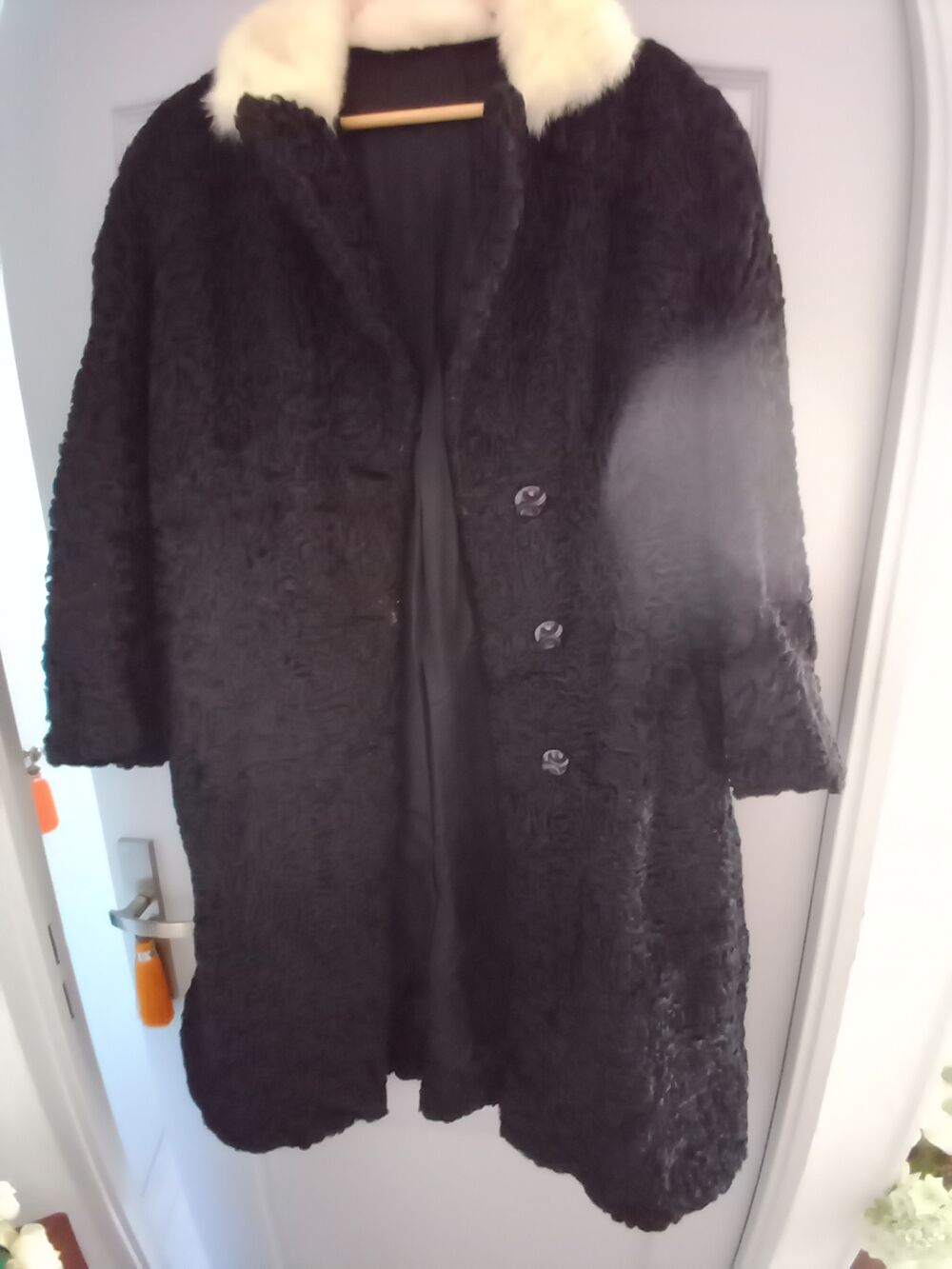 Manteau en ASTRAKAN Vtements