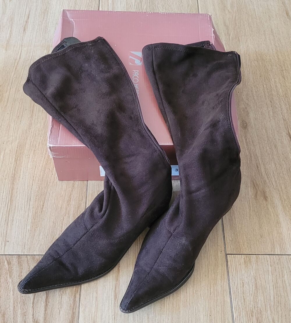 Bottes daim marron Paco Herrero T37 TBE Chaussures