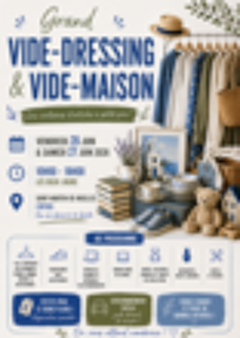Grand Vide-Dressing et Vide-Maison de l'&eacute;t&eacute; ! Bourse d'objets