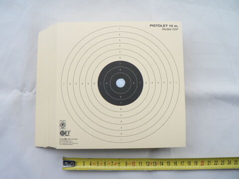 Lot de 100 cibles en carton 17cm x 17cm 7 Lacollonge (90)