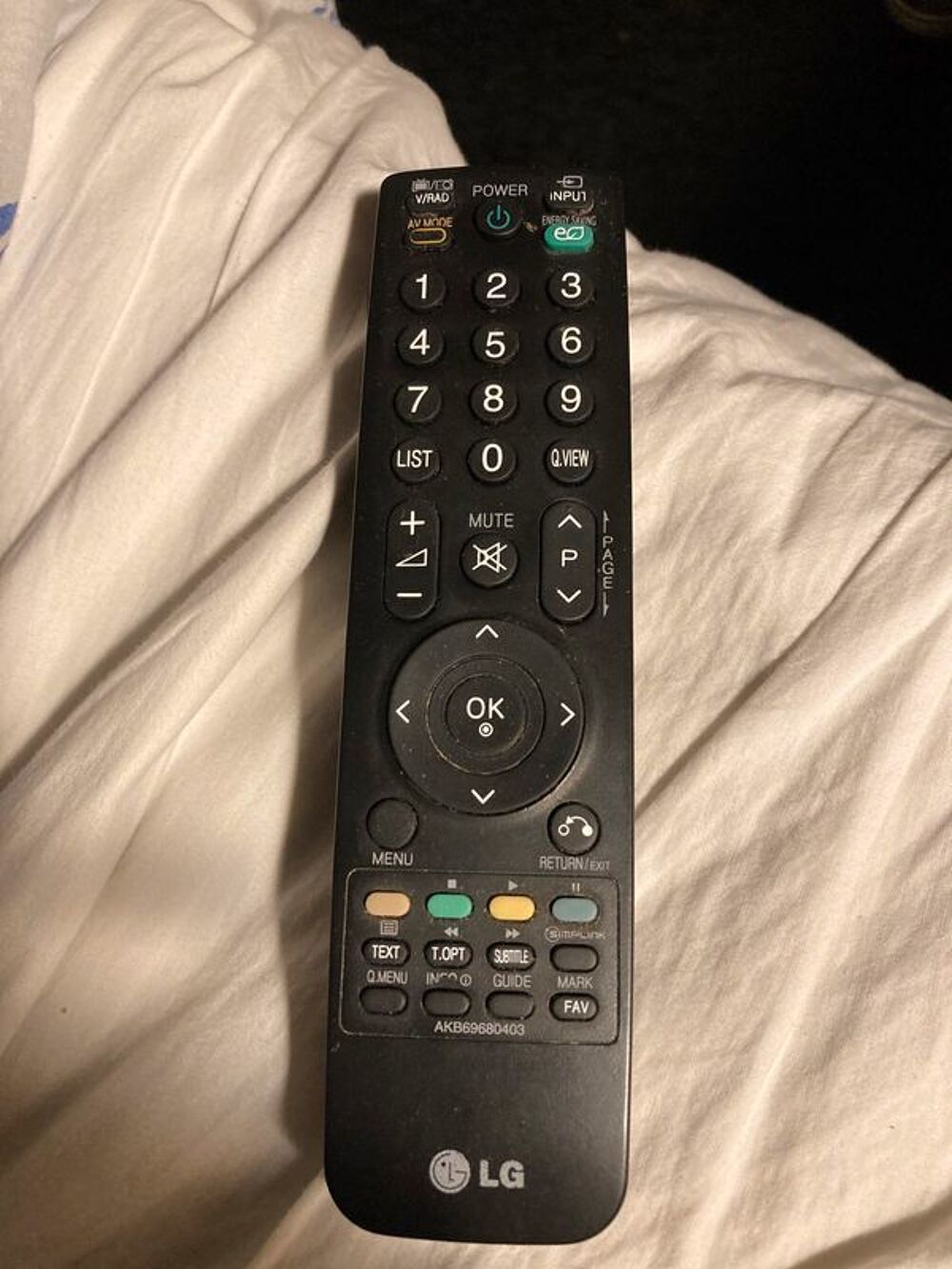 T&eacute;l&eacute;commande t&eacute;l&eacute;vision LG Photos/Video/TV