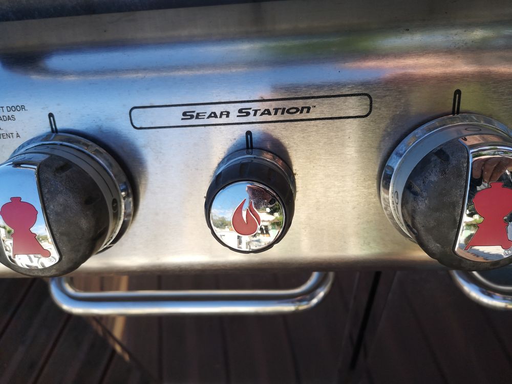 Weber Genesis S-330 GBS Inox, Gril &aacute; gaz, avec Sear station. Jardin