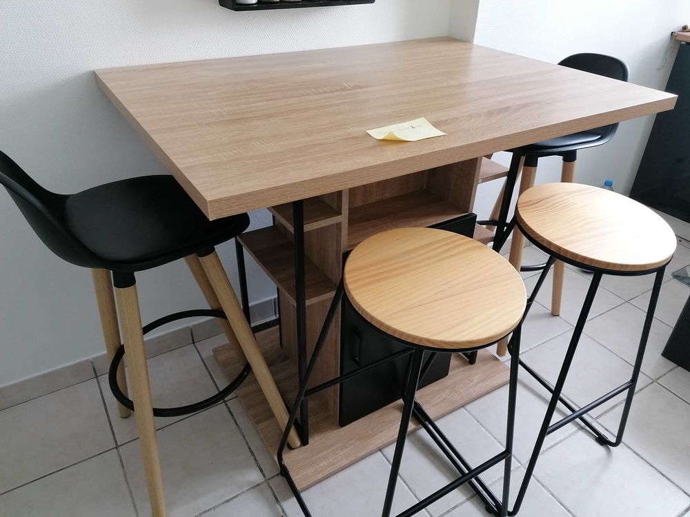 ilot de cuisine plus 4 tabourets Meubles