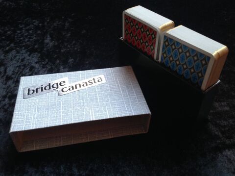 COFFRET ANCIEN JEUX BRIDGE 2 PACKS DE CARTES 17 Trgunc (29)