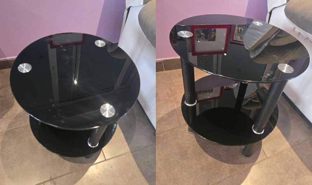 Ensemble complet de salon / salle &agrave; manger design (Noir laqu&eacute; / Verre) Meubles