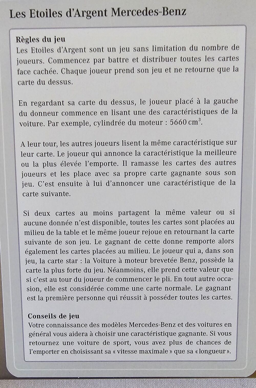 jeu Merc&eacute;des-Bebz Jeux / jouets