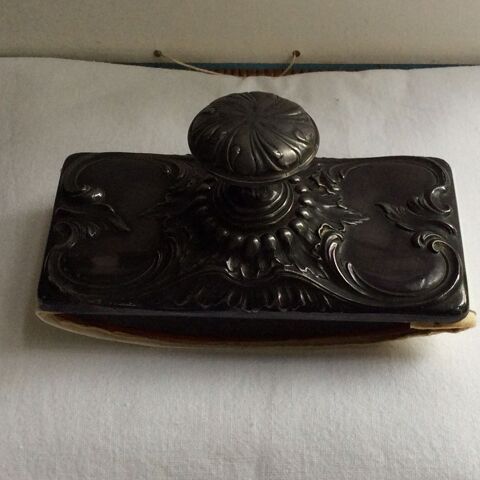 Tampon buvard � bascule ancien �tain et bois 20 Gif-sur-Yvette (91)