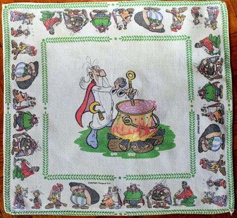 Serviette Ast�rix Dargaud offert par SKIP (lessive) 1967 30 Issy-les-Moulineaux (92)