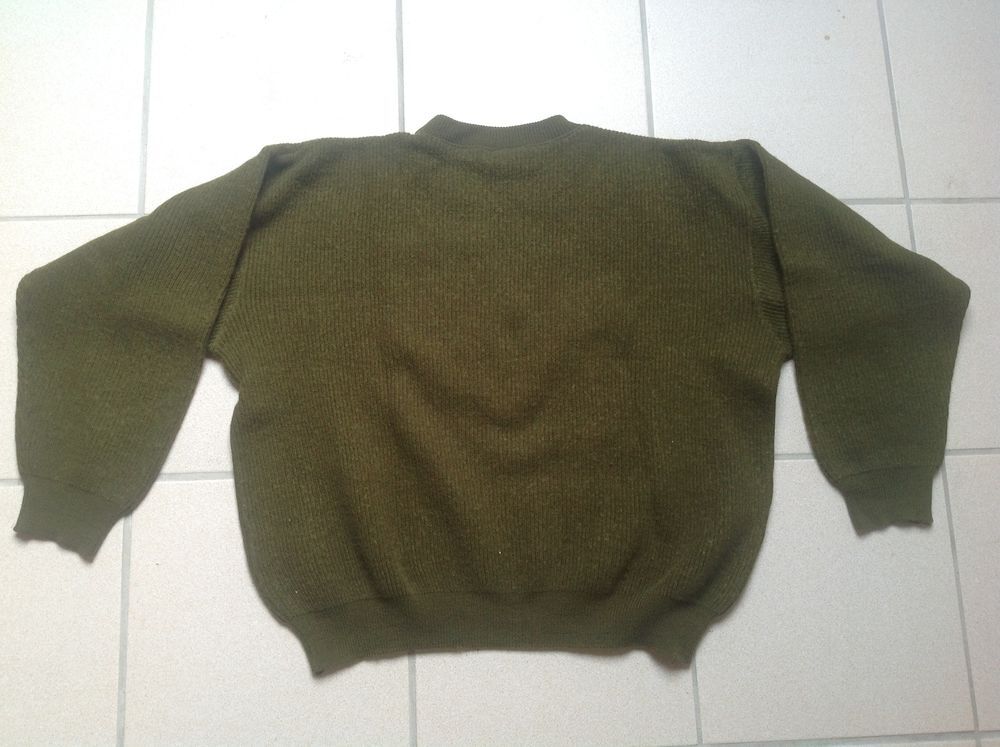 PULL VERT LAINE ET ACRYLIQUE KNITWEAR by STICKER Vêtements