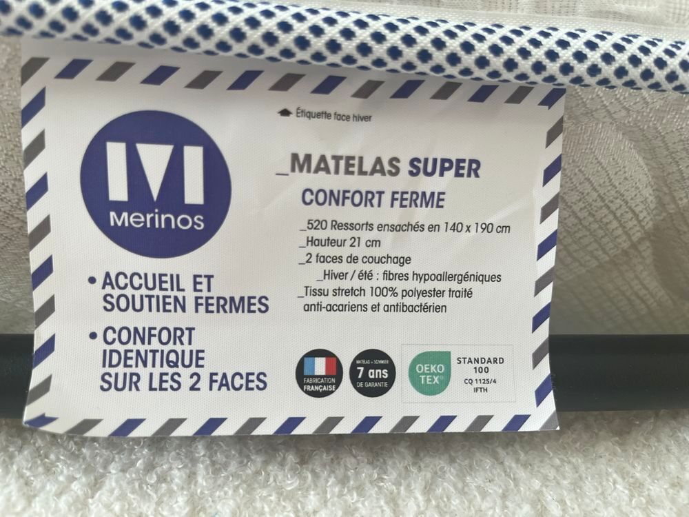 Matelas + sommier en tr&egrave;s bon &eacute;tat Meubles