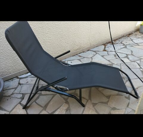 2 Chaises longue de jardin noire Quillan (11)