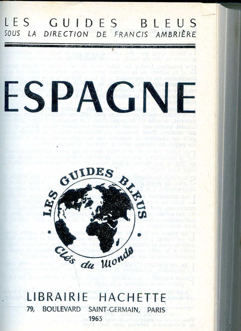 ESPAGNE - Les guides bleus - 1963,
Livres et BD