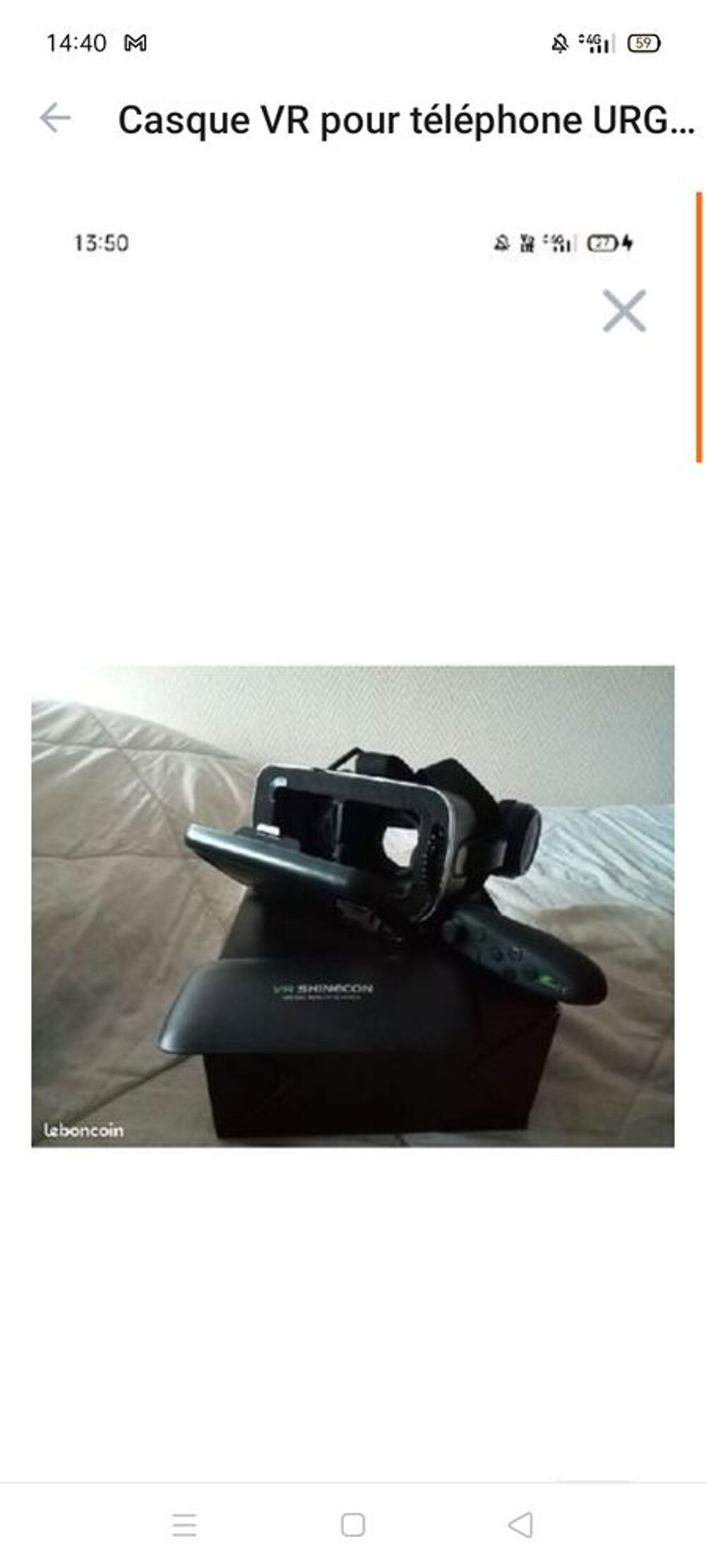 Casque VR pour t&eacute;l&eacute;phone Consoles et jeux vidéos