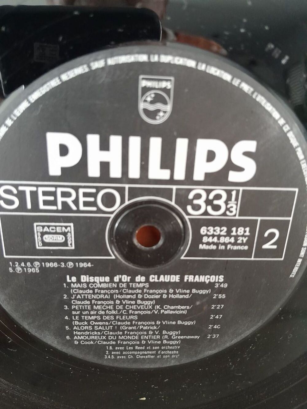 CLAUDE FRANCOIS TEL / 0627473514 CD et vinyles
