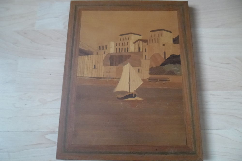 Tableau en bois marquet&eacute; Décoration