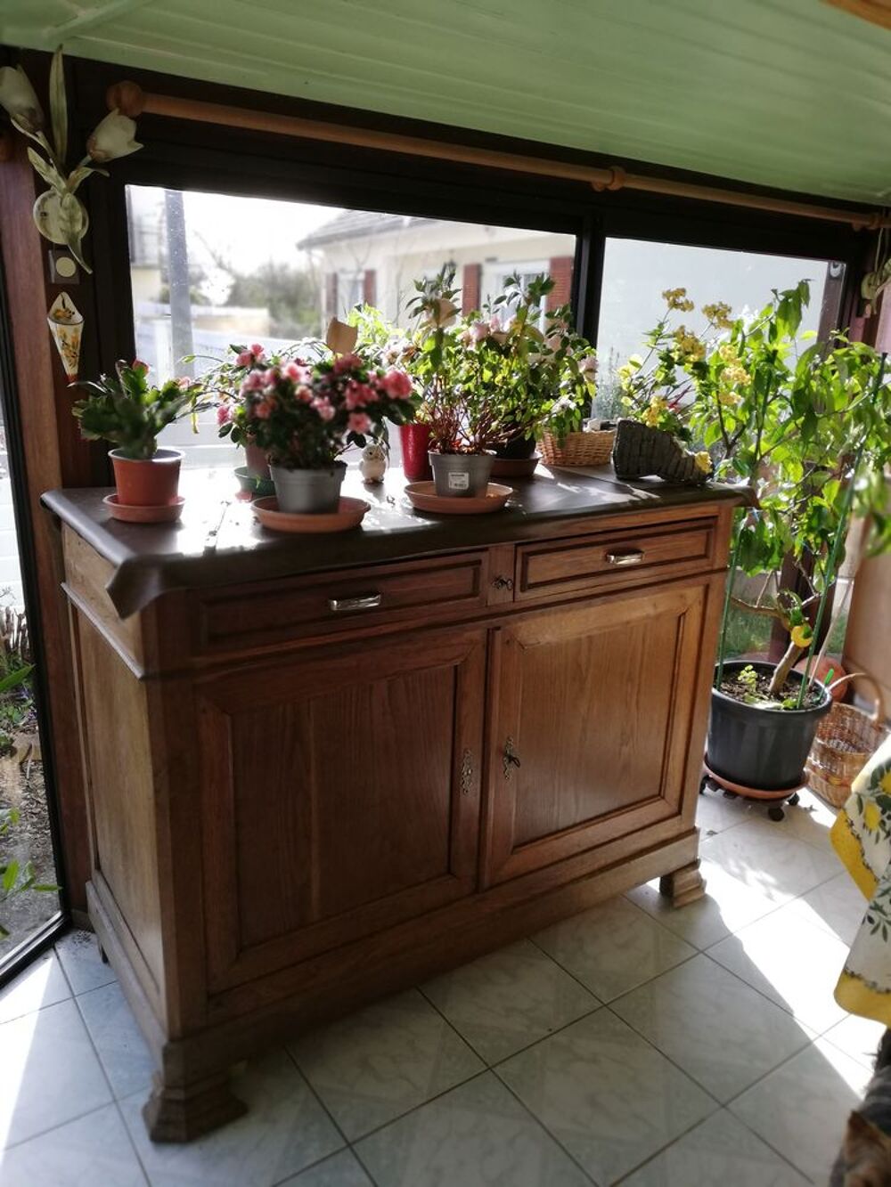 Meuble en bois de ch&ecirc;ne ancien 145x60x115 Meubles