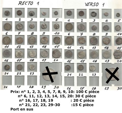 Monnaies argent de collection 1 Rennes (35)