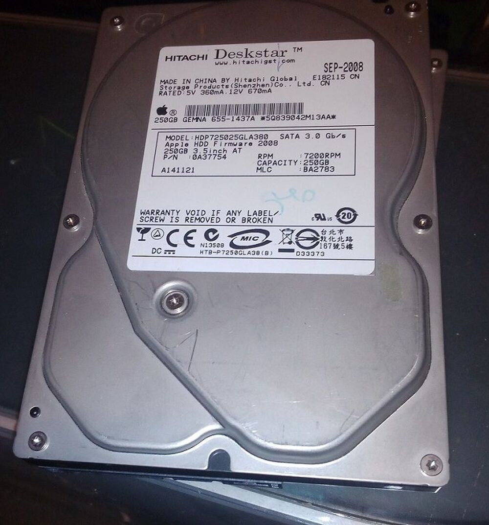 dlsque dur sata 3.0 de 25O G IMAC DUo core Matériel informatique