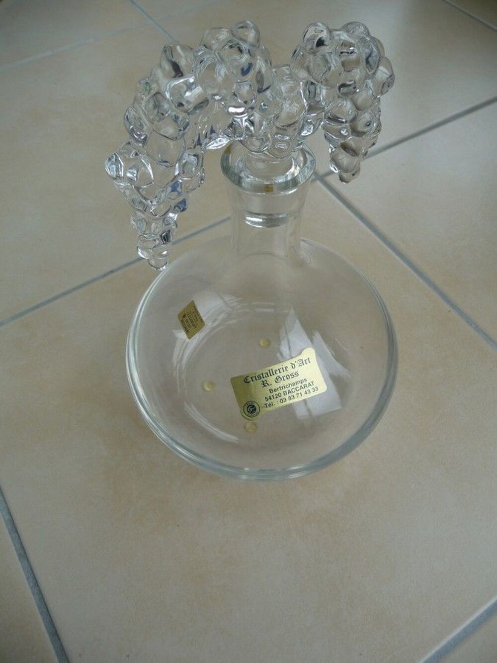 Carafe &agrave; vin en cristal - Neuve 
