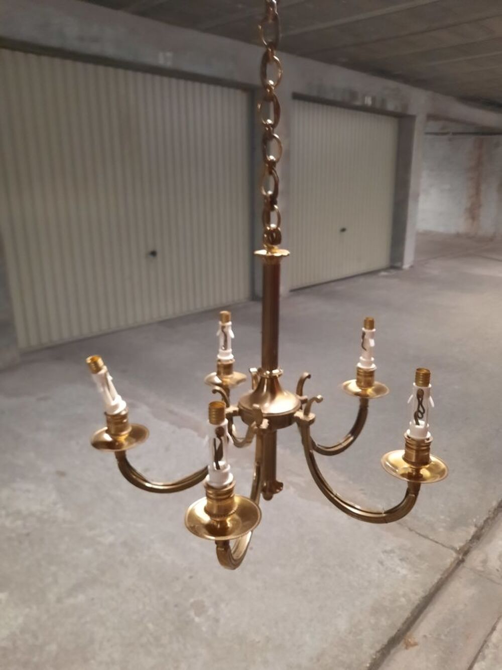 Lustre bronze 5 branches Décoration
