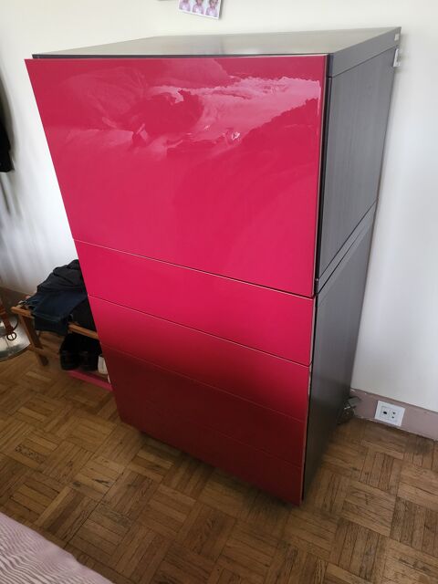 Commode / chiffonnier rouge et brun 30 Colombes (92)