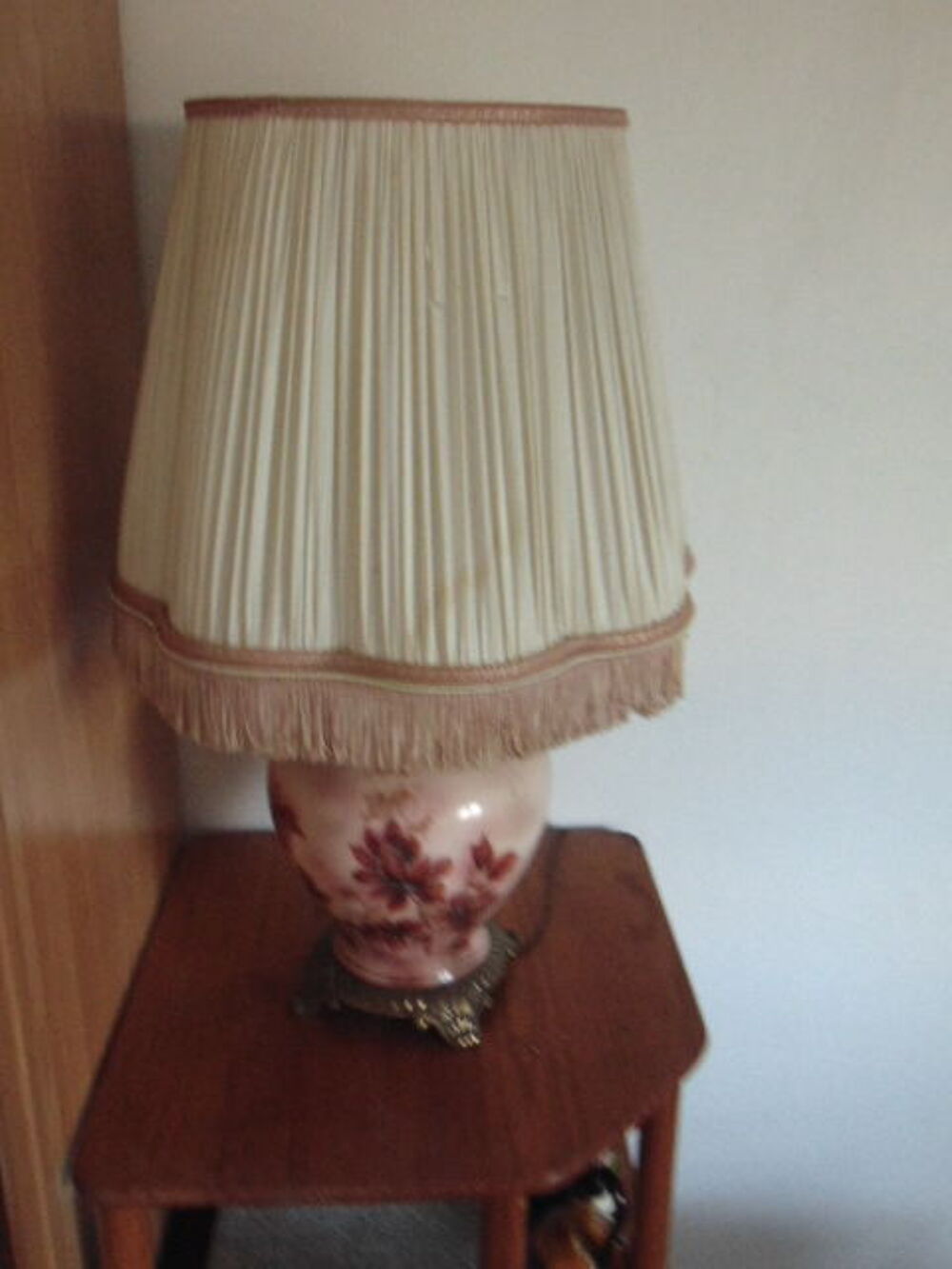 ?? Lampe vintage sign&eacute;e DRIMMER ? C&eacute;ramique &amp; laiton (ann&eacute;e Décoration