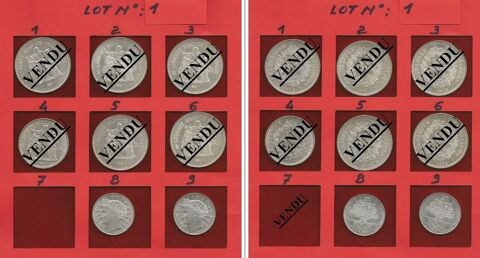 Monnaies de 1900 à 2000, Lot N°1 1 Vannes (56)
