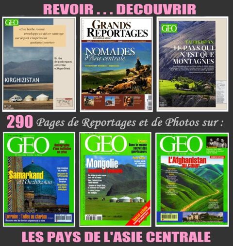 ASIE CENTRALE - géo - NOMADES / prixportcompris 18 Strasbourg (67)