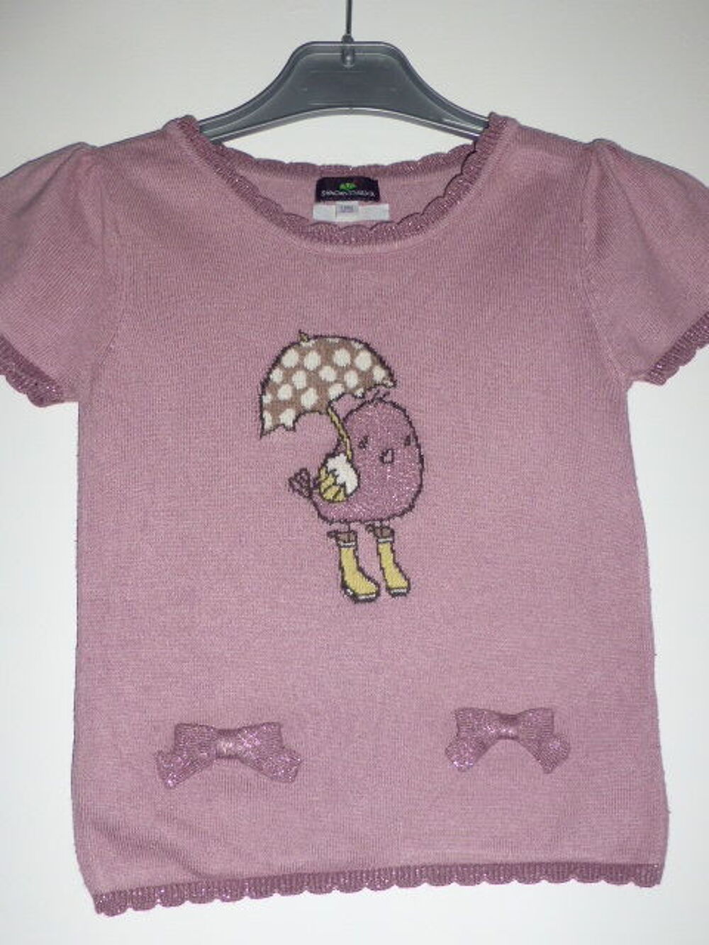 Sergent Major Pull fille manches courtes rose 5 ans Vêtements enfants