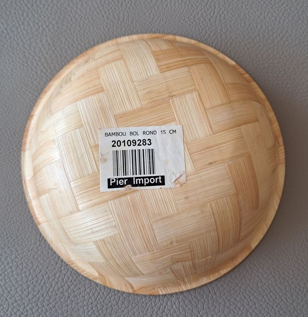 lot d'une corbeille &agrave; pain ou fruit + 1 bol bambou Cuisine