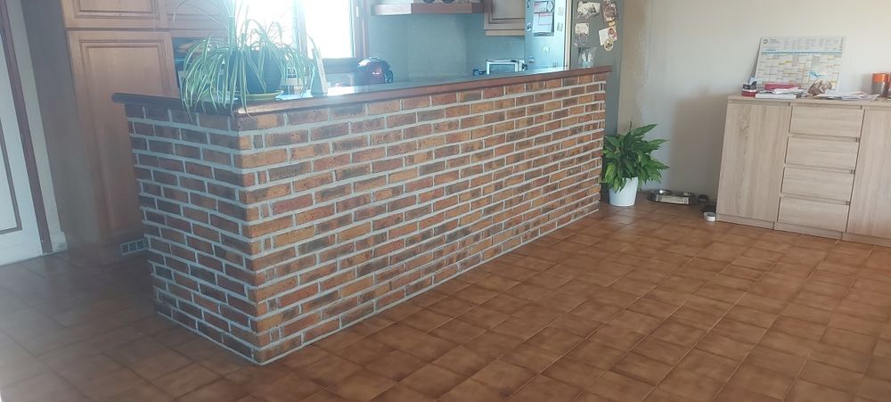 bar brique/chene Décoration