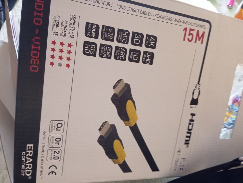 CABLE HDMI BLINDE 15 M Photos/Video/TV