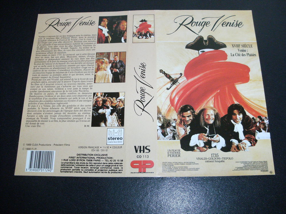 Film : " Rouge Venise " DVD et blu-ray