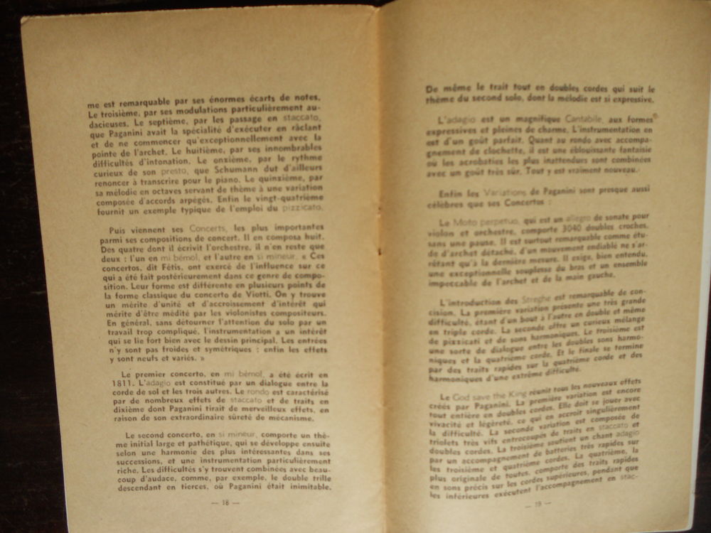  PAGANINI LE MAGE du VIOLON- 1934 Livres et BD