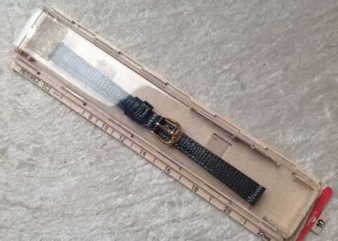 BRACELET MONTRE CUIR VACHETTE DOUBLÉ CUIR TAILLE 10 Envoi Po 10 Trégunc (29)