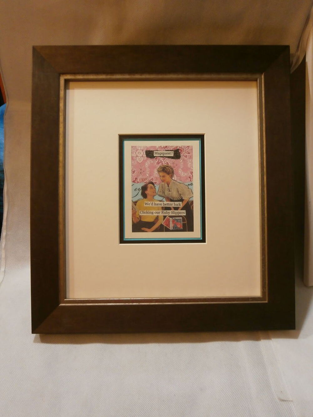  CADRE AVEC REPRO CARTE POSTAL Décoration