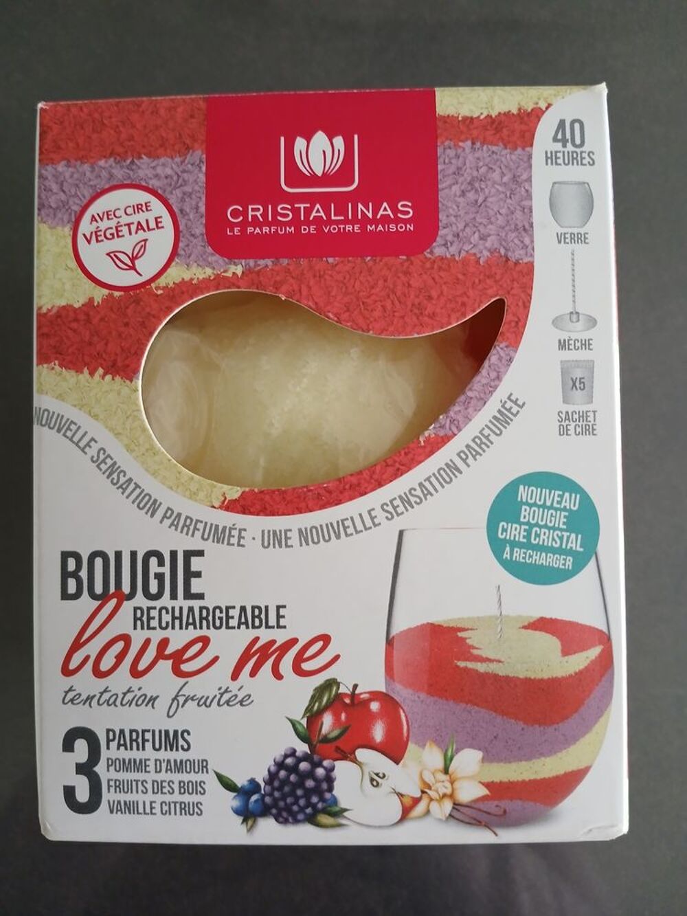 BOUGIE A FAIRE SOI-MEME RECHARGEABLE LOVE ME CHRISTALINAS Décoration