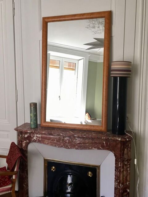 Beau miroir en loupe d'orme 250 Lyon 1 (69)
