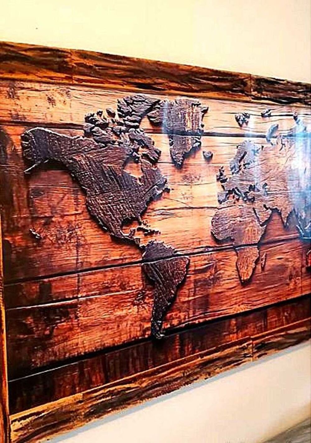 tableau toile carte du monde Décoration